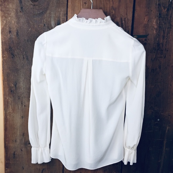 Elie Tahari 100% silk blouse XS Ivory - Picture 6 of 8